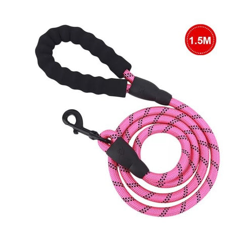 Comfortable Padded Handle Reflective Rope Dog Leash